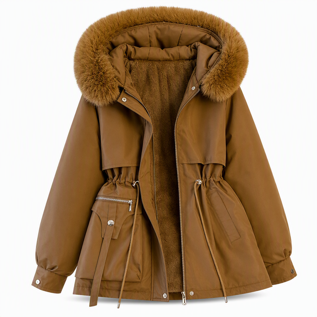 Women's Padded Faux Fur Winter Parka