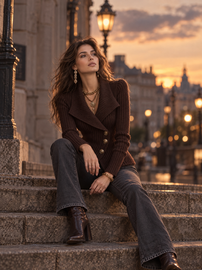 The Elena Ribbed Cardigan