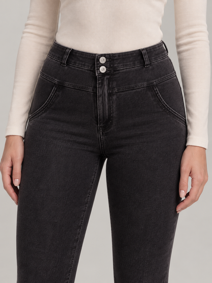 Cleona | Mid-Rise Flared Stretch Denim Jeans