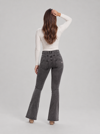 Cleona | Mid-Rise Flared Stretch Denim Jeans