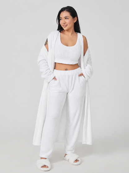 Priya | Three-Piece Plush Fleece Lounge Set