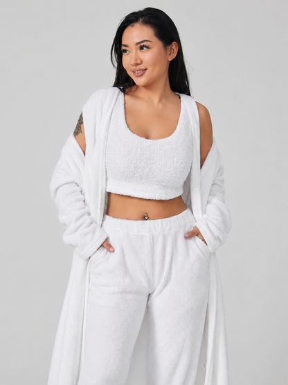 Priya | Three-Piece Plush Fleece Lounge Set