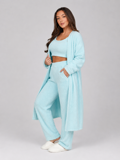 Priya | Three-Piece Plush Fleece Lounge Set