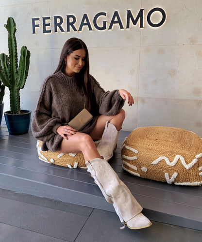 Oversized pullover “Nata” in brown