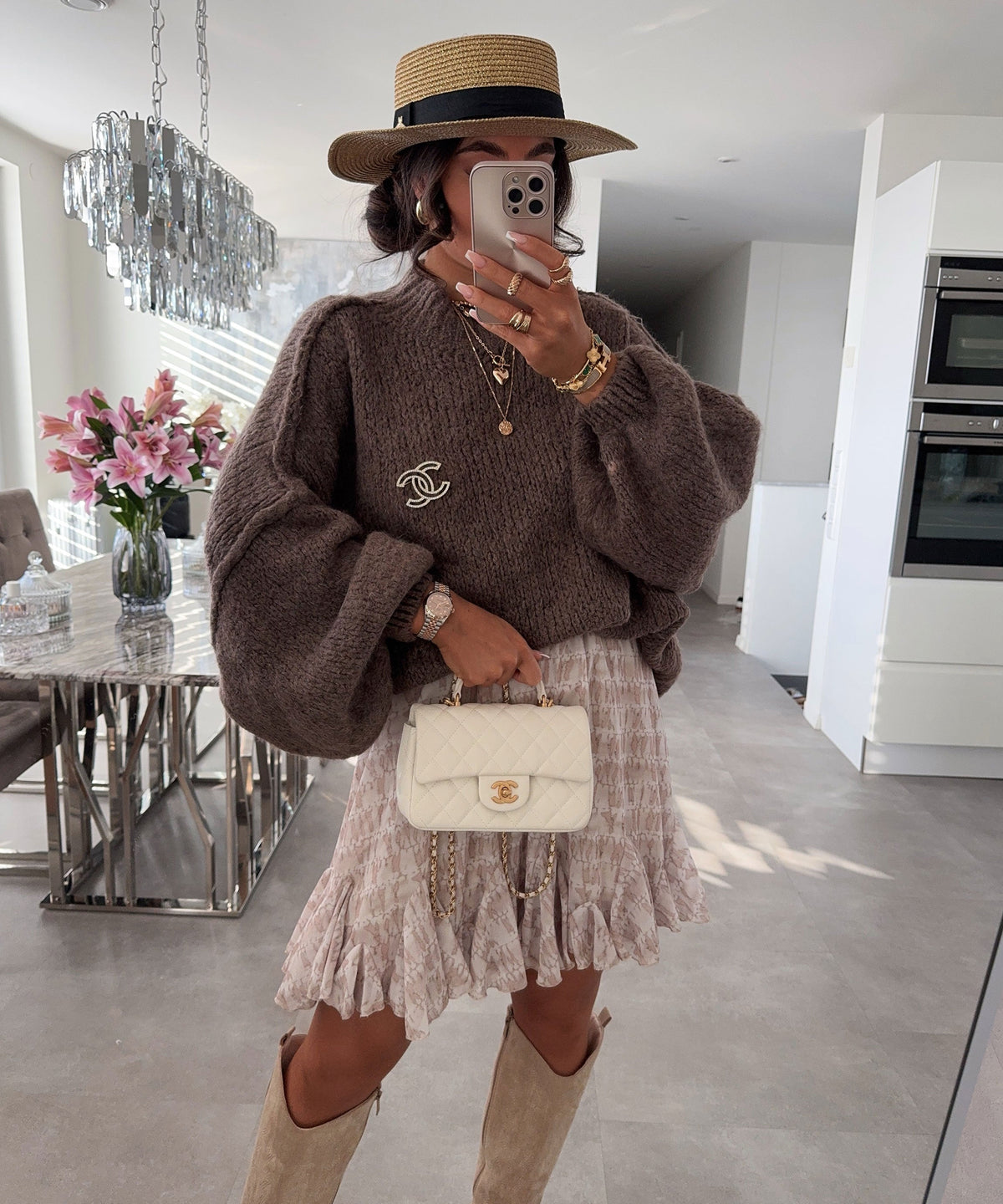 Oversized pullover “Nata” in brown