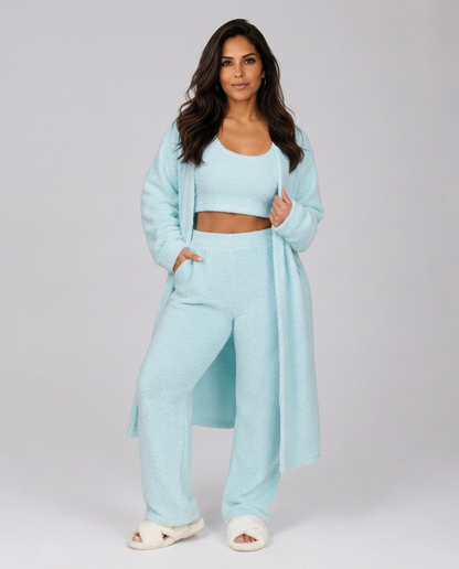 Priya | Three-Piece Plush Fleece Lounge Set