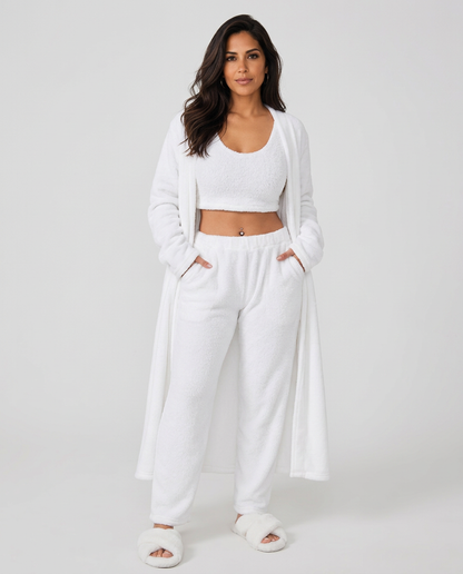 Priya | Three-Piece Plush Fleece Lounge Set
