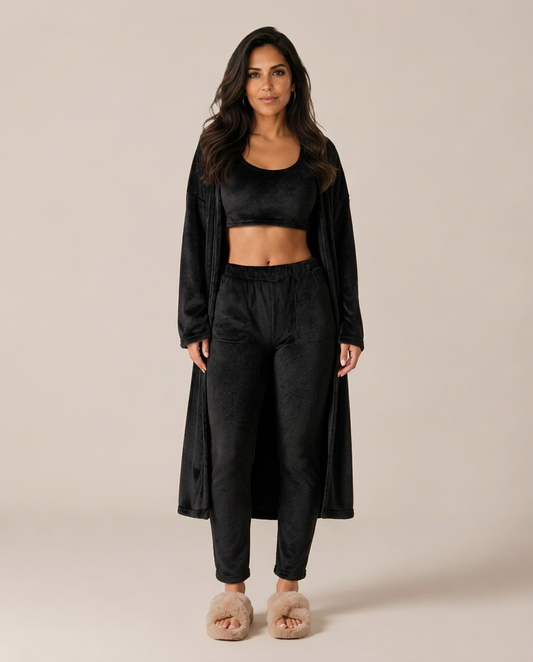 Priya | Three-Piece Plush Fleece Lounge Set
