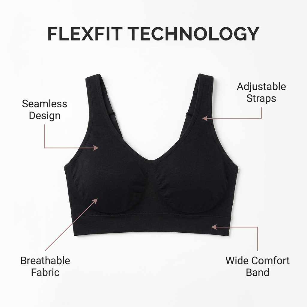 FlexFit Technology - Seamless bra features