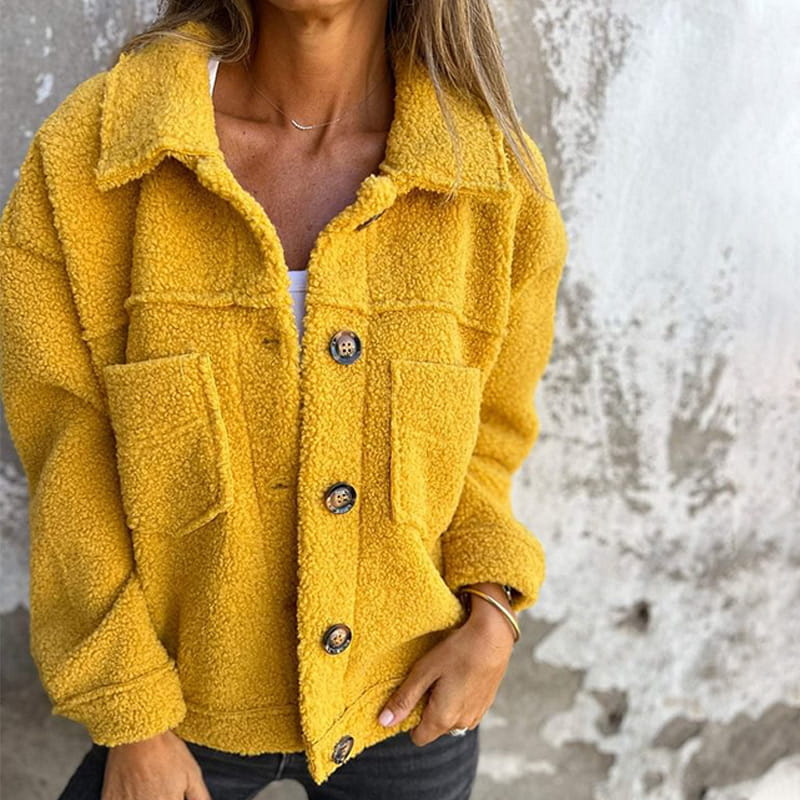 Ariane | Soft Faux Fur Button-Up Jacket