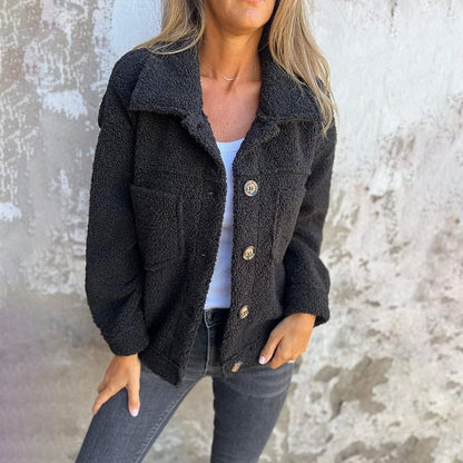 Ariane | Soft Faux Fur Button-Up Jacket