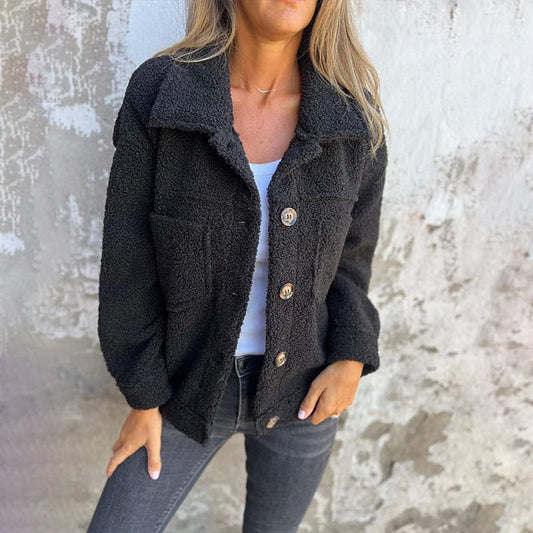 Ariane | Soft Faux Fur Button-Up Jacket