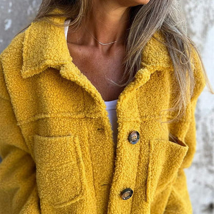 Ariane | Soft Faux Fur Button-Up Jacket