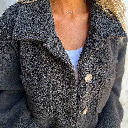 Ariane | Soft Faux Fur Button-Up Jacket