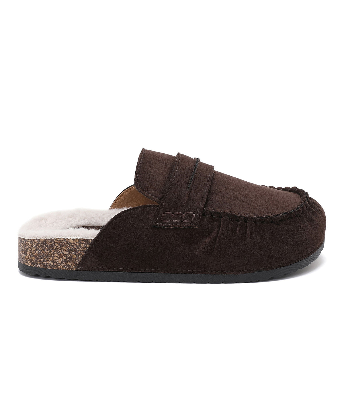Elegante Fell-Mules Leni in Braun