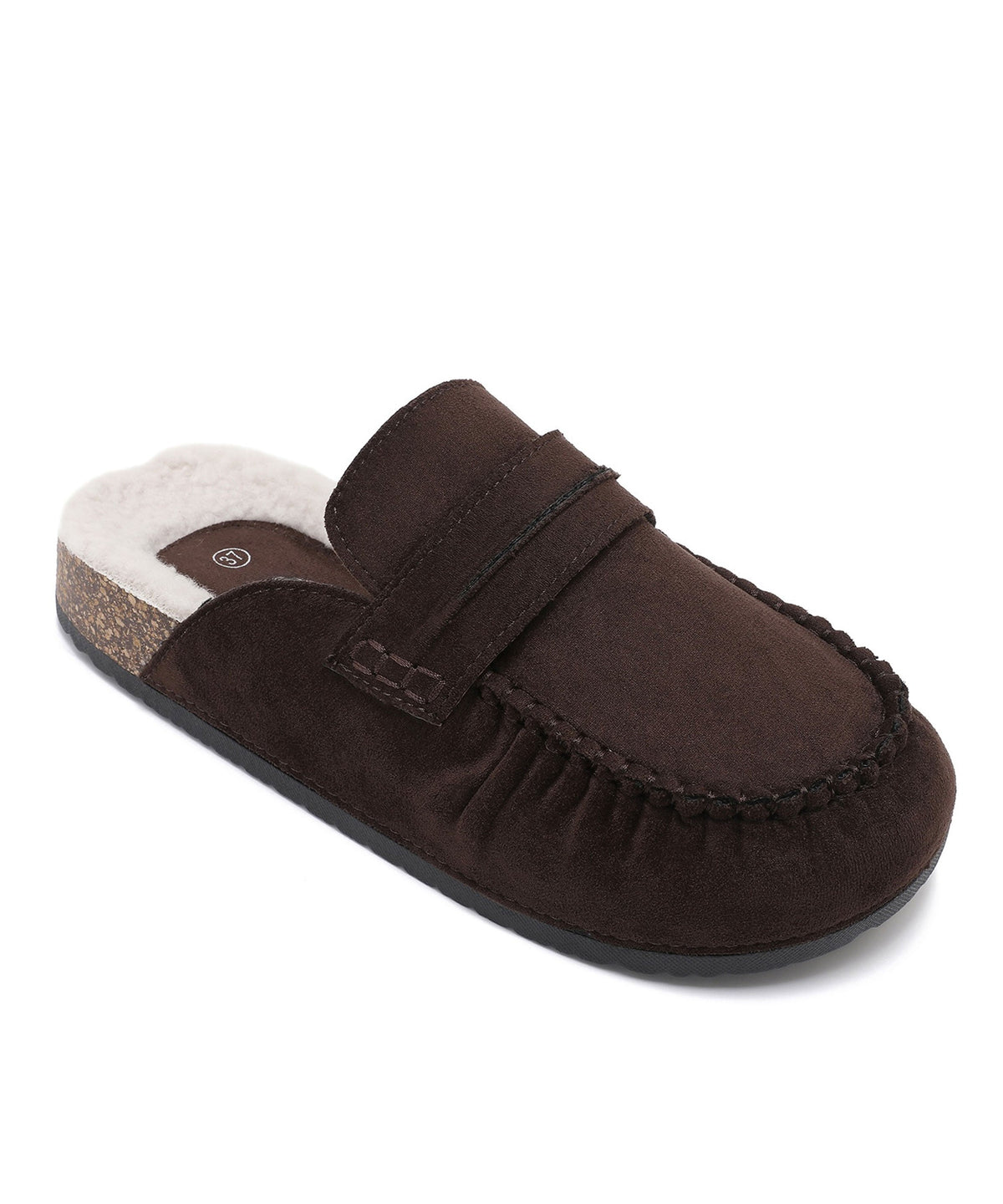 Elegante Fell-Mules Leni in Braun