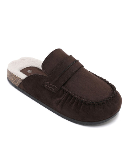 Elegante Fell-Mules Leni in Braun