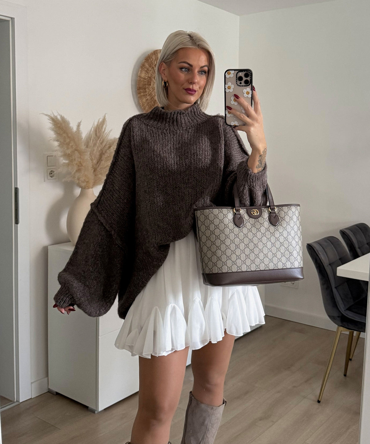 Oversized pullover “Nata” in brown