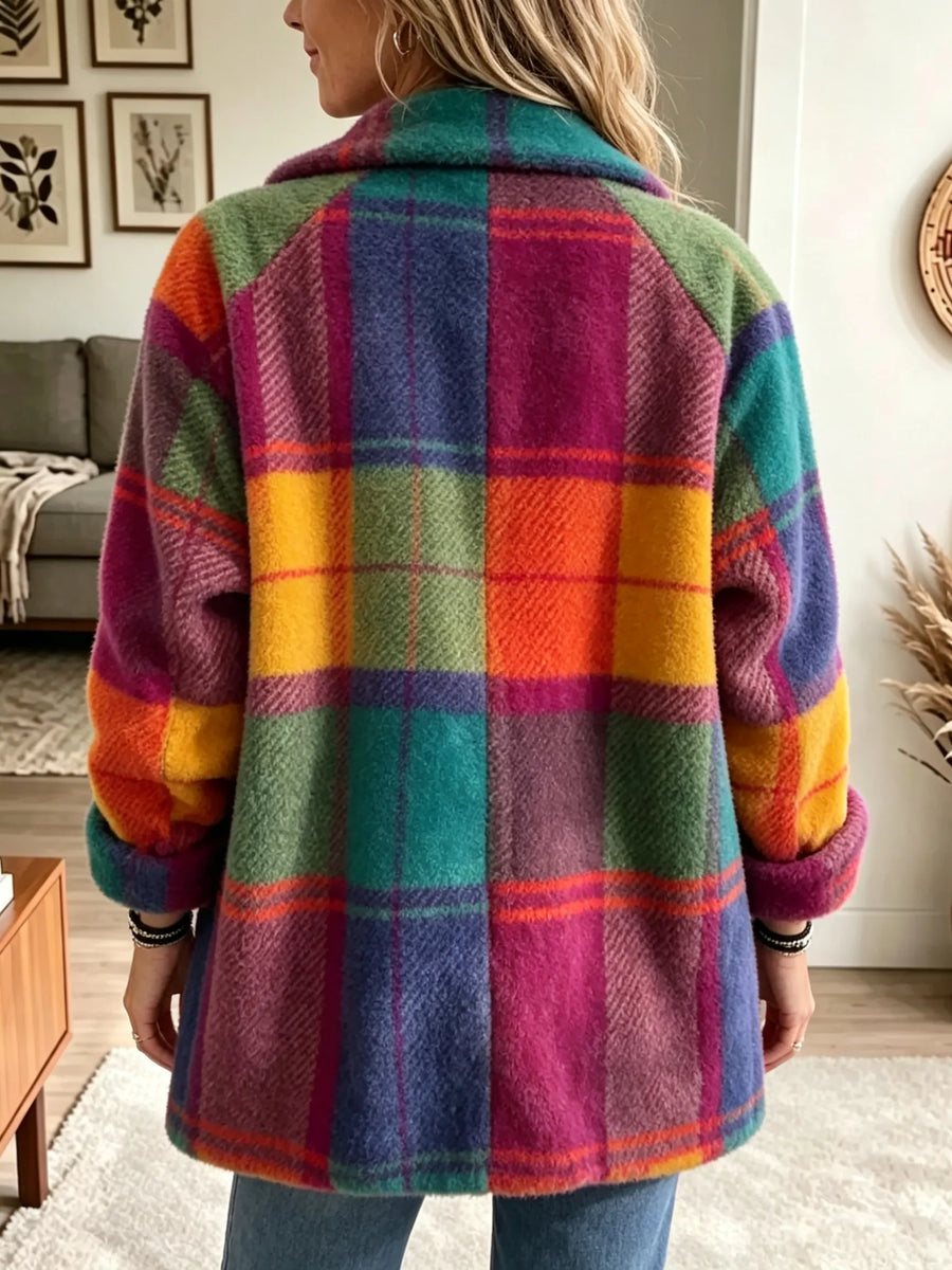 Multicolor Check Coat